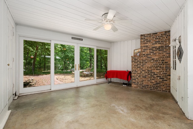36W525 Wild Rose Rd, Saint Charles, IL 60174 - unfurnished sunroom with ceiling fan