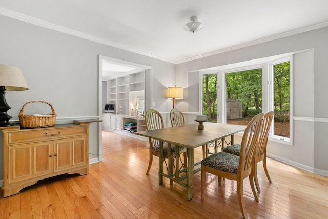 36W525 Wild Rose Rd, Saint Charles, IL 60174 - dining room with light wood-style flooring, crown molding, and baseboards