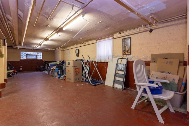 view of basement