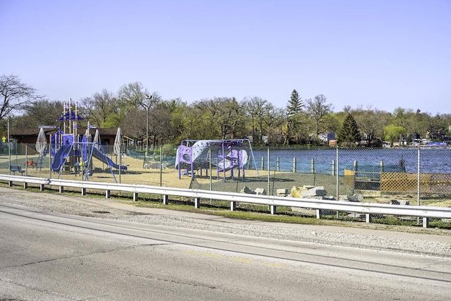 community play area featuring fence