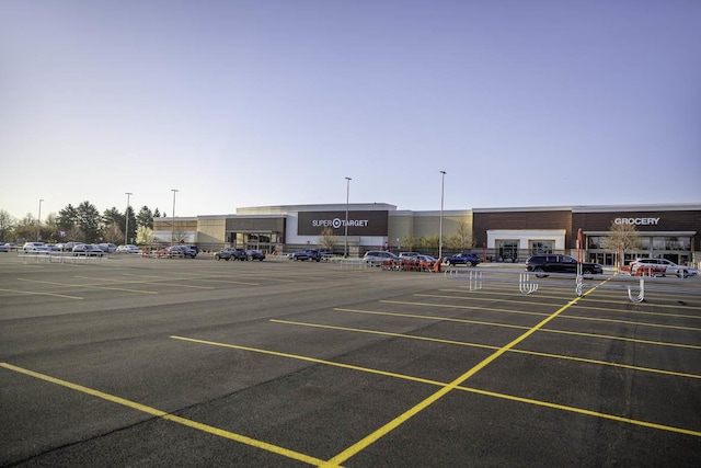view of uncovered parking lot