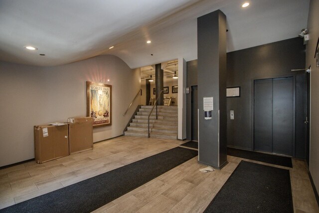 common area with stairway