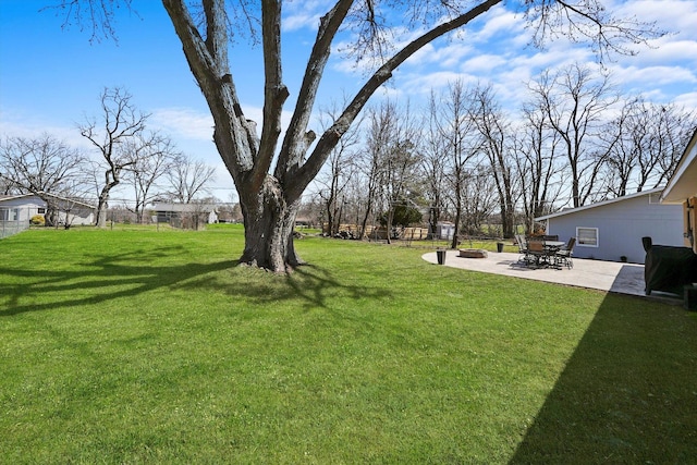view of yard featuring a patio area
