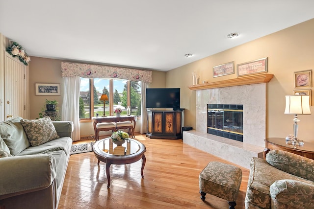 5 Saint Moritz Dr Unit 101, Palos Park, IL 60464 - living area featuring wood finished floors and a high end fireplace