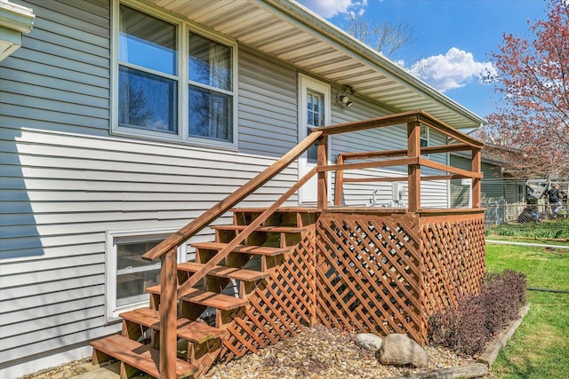 1618 Carolina Dr, Rantoul, IL 61866 - wooden deck featuring stairs
