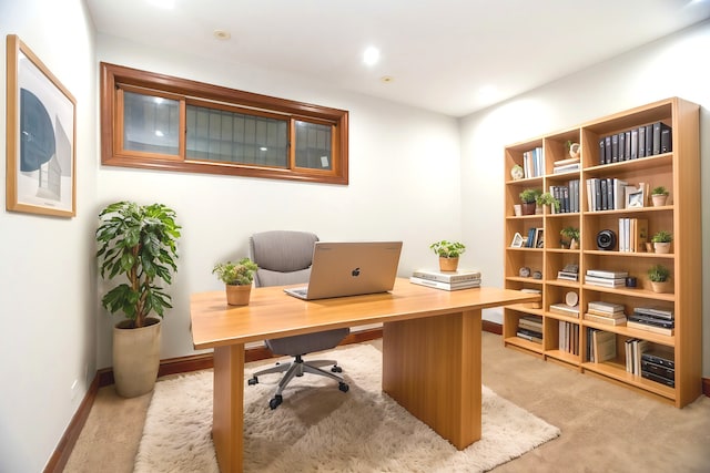 1745 W Cornelia Ave, Chicago, IL 60657 - home office with light carpet and recessed lighting