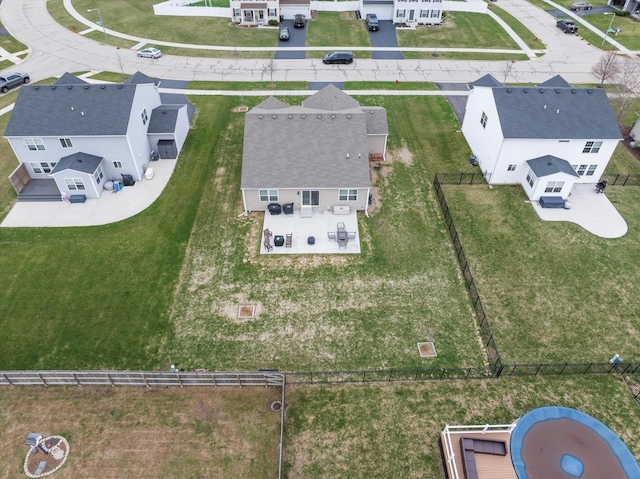 drone / aerial view featuring a residential view