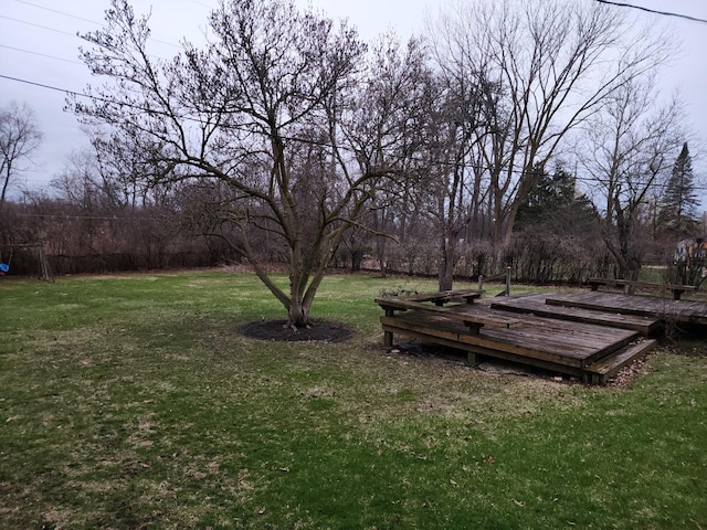1122 Foster Ave, Lake Bluff, IL 60044 - view of yard featuring a deck