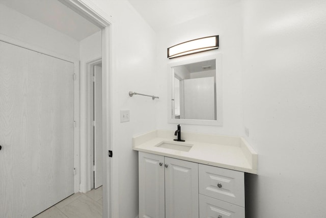 286 Sunset Blvd, Beecher, IL 60401 - bathroom featuring marble finish floor and vanity