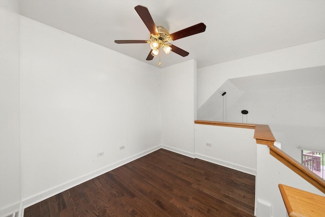 286 Sunset Blvd, Beecher, IL 60401 - unfurnished room with ceiling fan, wood finished floors, and baseboards