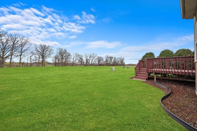 286 Sunset Blvd, Beecher, IL 60401 - view of yard featuring a wooden deck