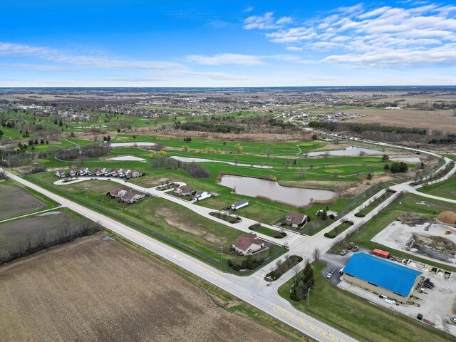 286 Sunset Blvd, Beecher, IL 60401 - birds eye view of property featuring a water view