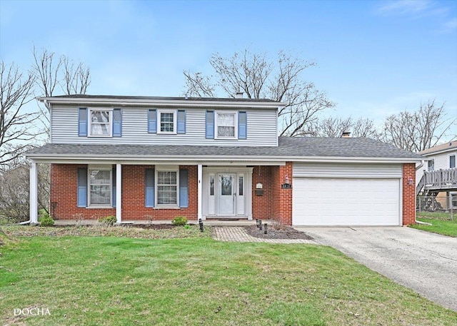 6914 Richmond Ave, Darien, IL 60561 - traditional home featuring a chimney, driveway, a garage, and a front lawn