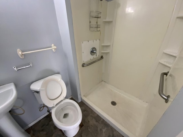 405 Chandler St, Danville, IL 61832 - bathroom featuring toilet and a shower stall
