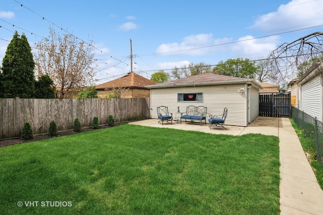 3762 N Odell Ave, Chicago, IL 60634 - view of yard with a fenced backyard and a patio