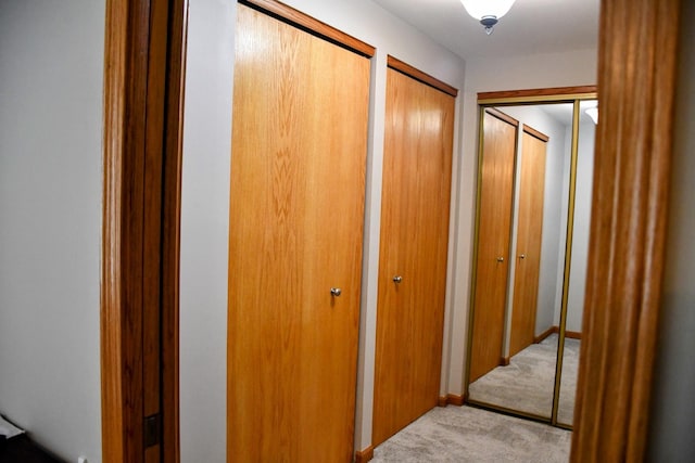 hall with carpet