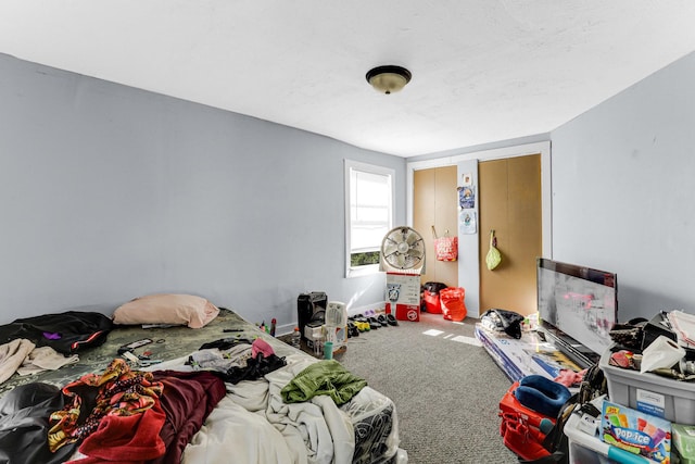 bedroom with carpet