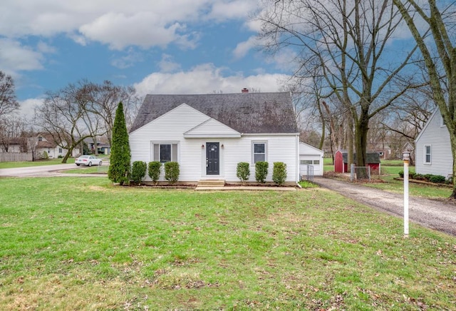 26W441 Geneva Rd, Wheaton, IL 60187 - view of front of home featuring a front yard, a shingled roof, and a garage