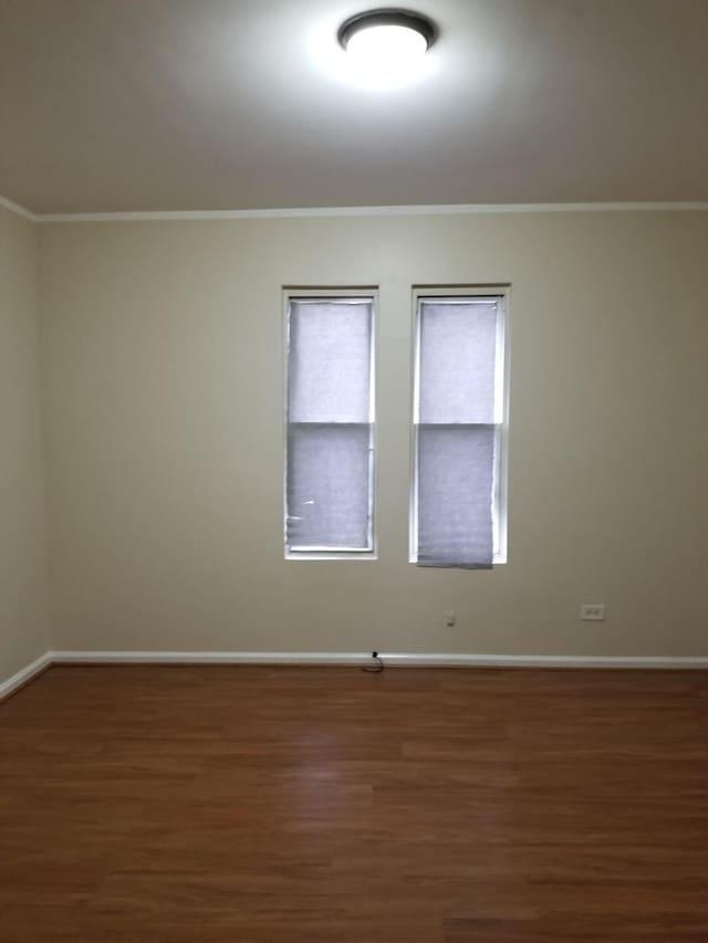 10505 S Corliss Ave, Chicago, IL 60628 - spare room with baseboards, ornamental molding, and wood finished floors