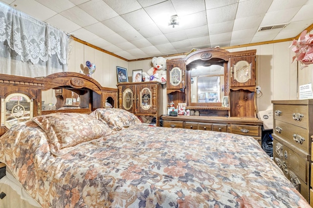 bedroom with visible vents