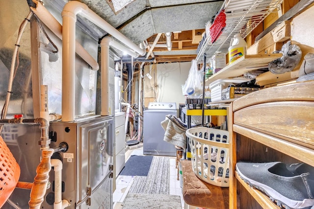 interior space featuring separate washer and dryer