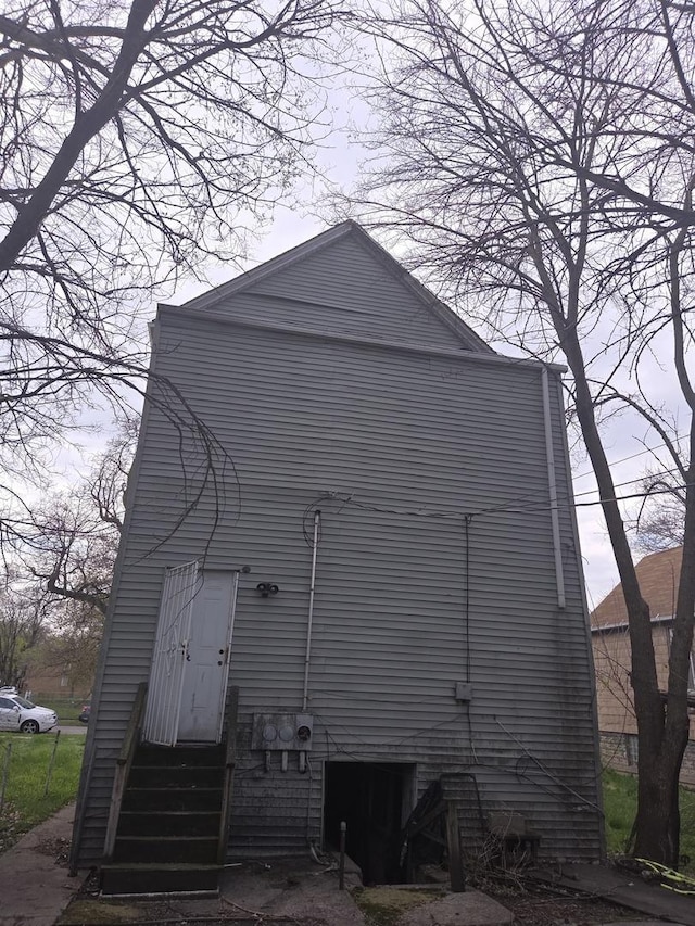 back of property with entry steps
