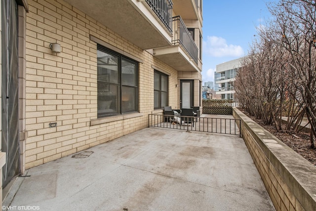 balcony featuring a patio