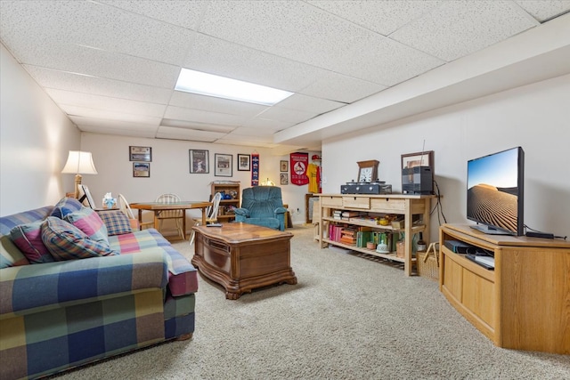 401 Aurora Ct, Vernon Hills, IL 60061 - carpeted living room featuring a drop ceiling