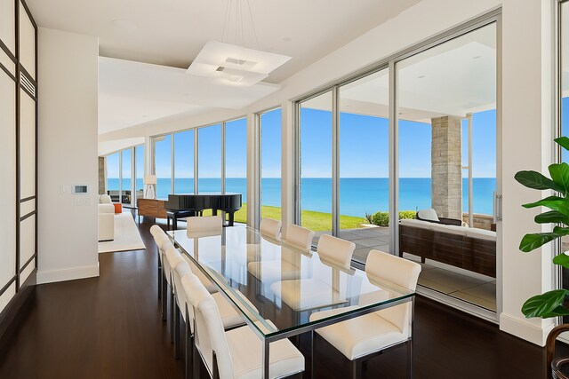 2441 Woodbridge Ln, Highland Park, IL 60035 - sunroom / solarium with a water view and visible vents