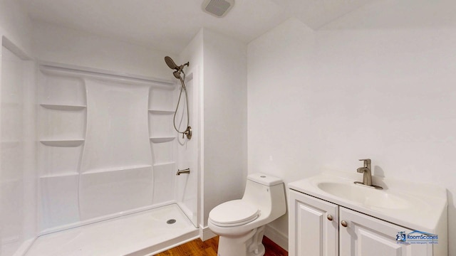 153 Christine Way, Bolingbrook, IL 60440 - full bathroom with toilet, vanity, visible vents, and walk in shower