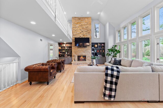dining space featuring light wood-style floors and baseboards