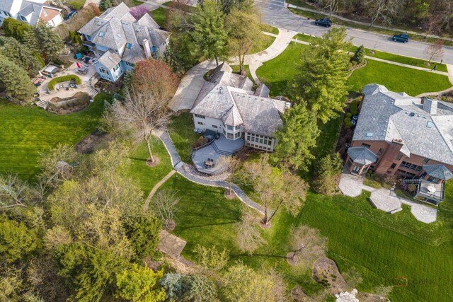 bird's eye view with a residential view