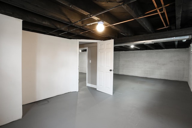 412 N Center Ave, Bradley, IL 60915 - below grade area featuring concrete block wall
