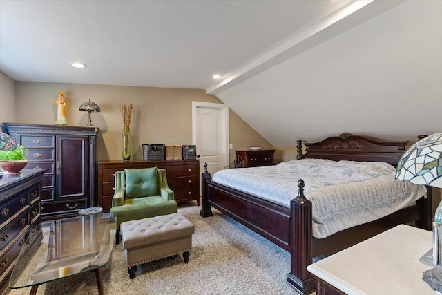 7614 S Chappel Ave, Chicago, IL 60649 - bedroom with recessed lighting, light colored carpet, and vaulted ceiling