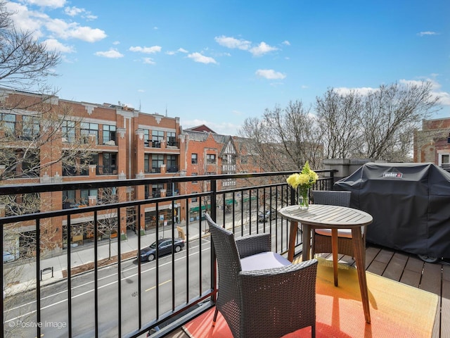 balcony with a grill