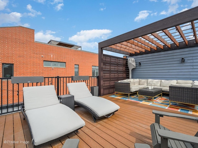 deck with outdoor lounge area