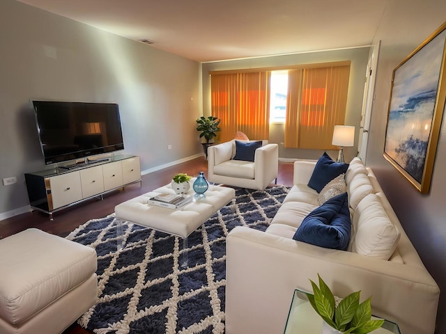 392 Luella Ave, Calumet City, IL 60409 - living room with visible vents, baseboards, and wood finished floors
