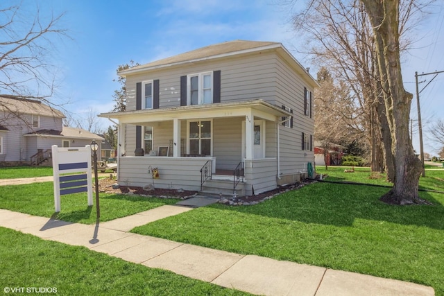 514 W Prairie St, Kirkland, IL 60146 - traditional style home with covered porch and a front lawn