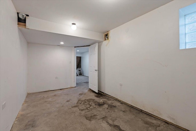 view of basement
