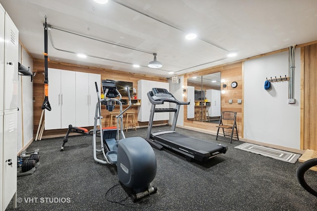view of exercise area