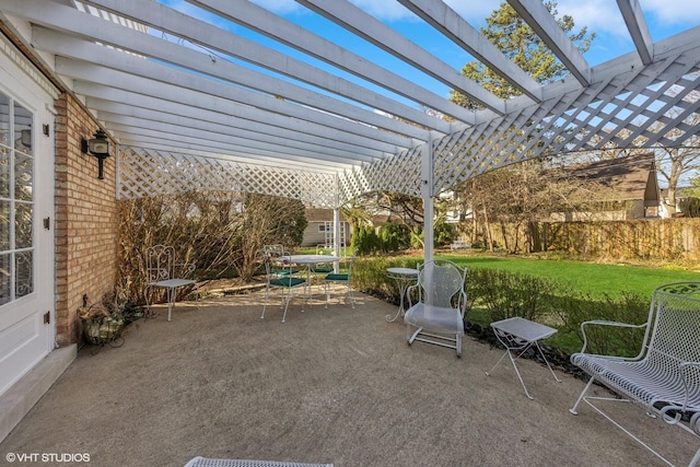 3916 Franklin Ave, Western Springs, IL 60558 - view of patio with a pergola and fence