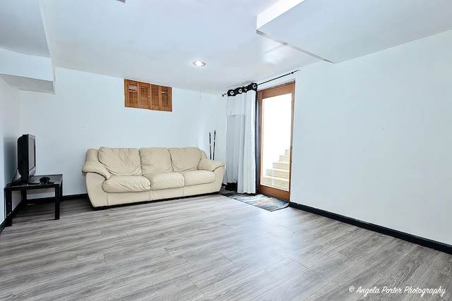 43 Lippincott Rd, Fox Lake, IL 60020 - living room with baseboards and wood finished floors