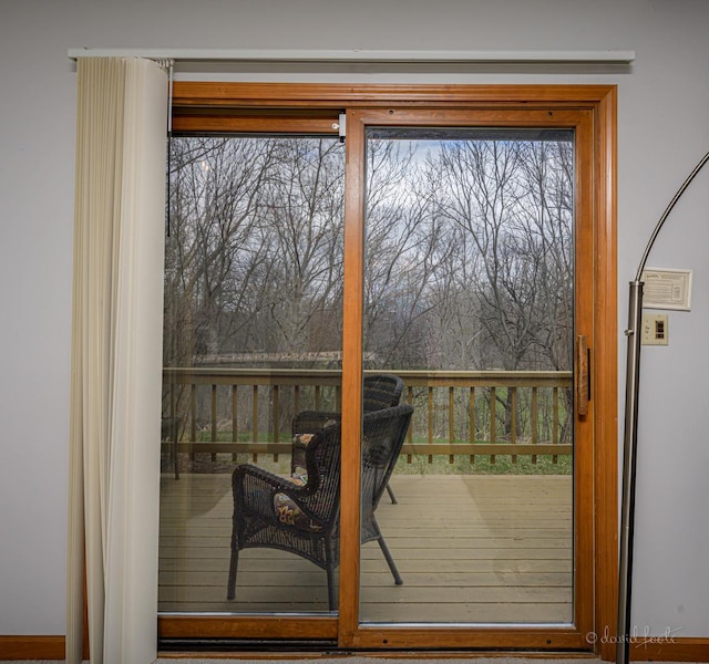 view of doorway to outside