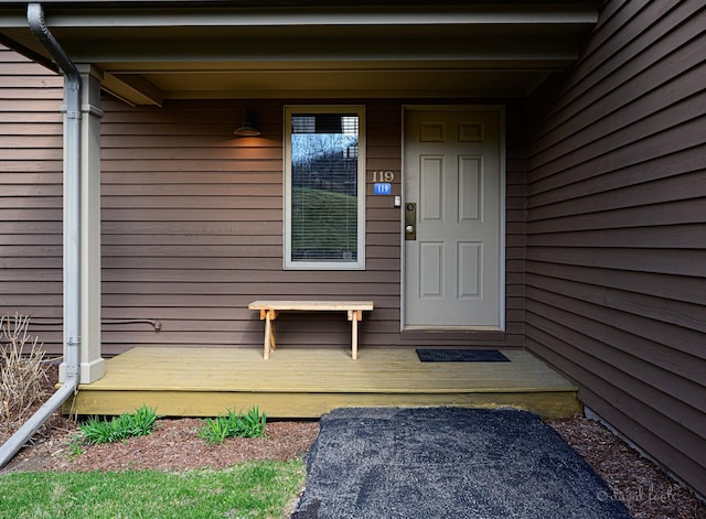 view of doorway to property
