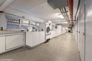 interior space with washer and dryer