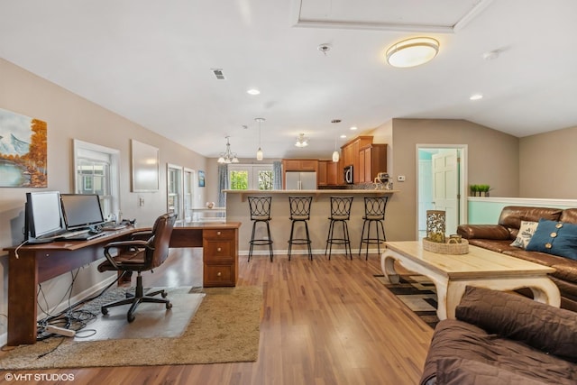 1046 N Hainesville Rd, Round Lake Beach, IL 60073 - office space with light wood-style flooring and recessed lighting