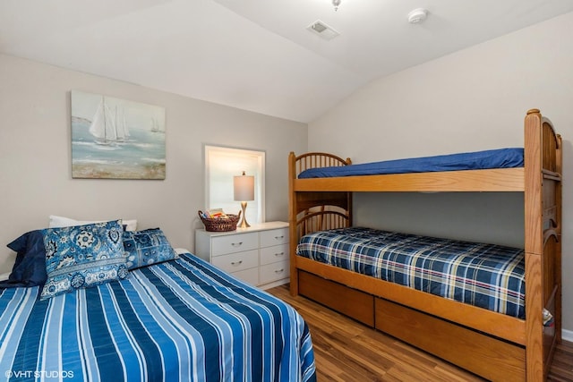 1046 N Hainesville Rd, Round Lake Beach, IL 60073 - bedroom with wood finished floors and lofted ceiling