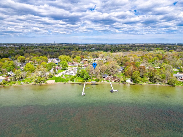 1046 N Hainesville Rd, Round Lake Beach, IL 60073 - bird's eye view of a nearby body of water and a tree filled landscape