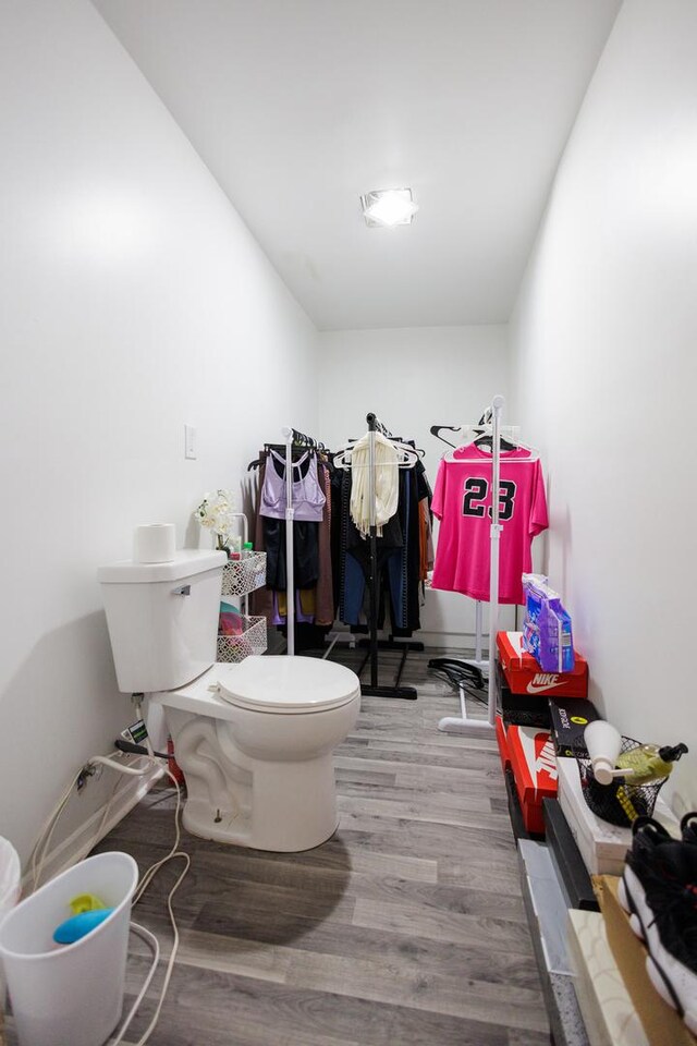 732 N Dearborn Ave, Kankakee, IL 60901 - bathroom with toilet and wood finished floors