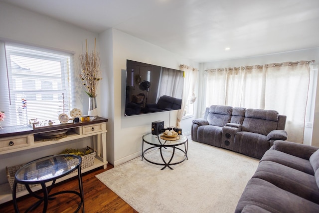 732 N Dearborn Ave, Kankakee, IL 60901 - living area with baseboards, recessed lighting, plenty of natural light, and wood finished floors